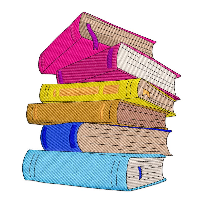 Fav Color Book Stack Colorful Book Stack - Etsy
