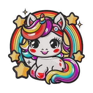 Unicorn Embroidery Design, Cute Baby Girl Unicorn Machine Embroidery Design, Christmas Unicorn Embroidery File, Cute Unicorn Embroidery.