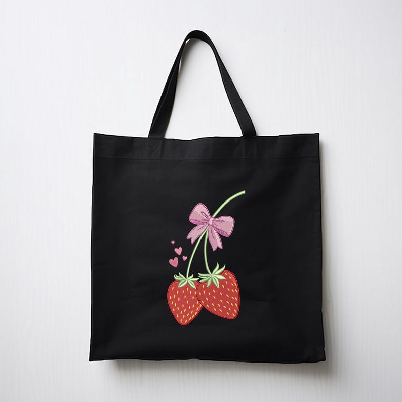 Broderidesign med jordgubb och rosett: Maskinbroderifil bild 4