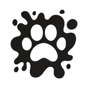 Paw Splash Print Embroidery Design, Puppy Dog Paw Embroidery Design, Wild Animal Pawprint Machine Embroidery Pattern, Paw embroidery file.