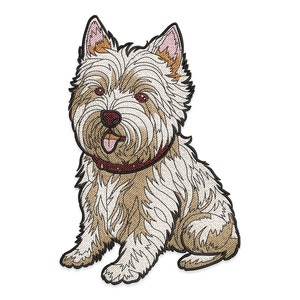 Motif de broderie chien, motif de broderie Machine chien mignon, fichier de broderie chien coton de tuléar, motif de broderie chien mignon, fichier PES animal