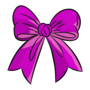 Disegno per ricamo a fiocco, disegno per ricamo a macchina con fiocco civettuolo, file per ricamo con fiocco rosa elegante, file PES con fiocco rosa e civettuola femminile.