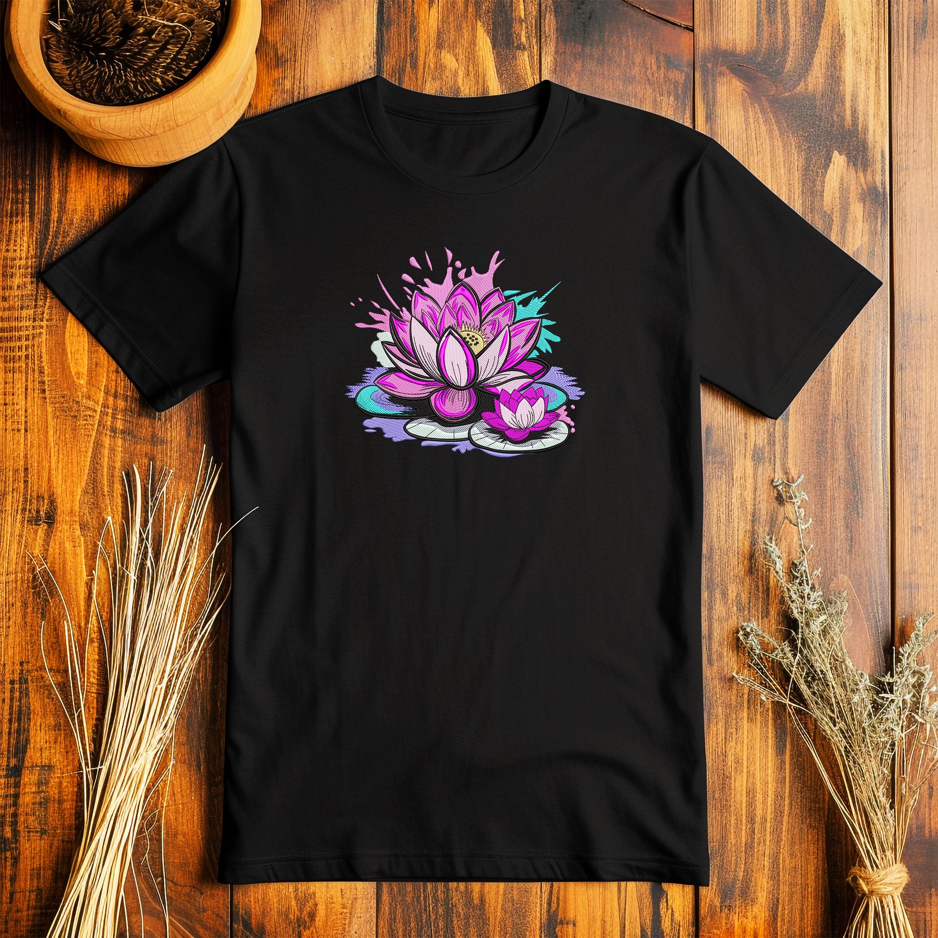 Lotus Flower Machine Embroidery Design: Floral Art (PES File) - Etsy