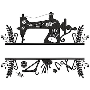 Sewing Machine Embroidery Design, Vintage Sewing Machine Embroidery Design, Floral Sewing Machine Embroidery Pattern.