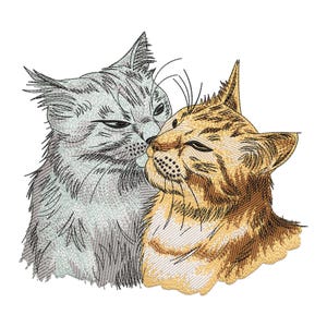Cats Embroidery Design, Cats lover Machine Embroidery Design, Love Cat Digital Machine Embroidery, Animal Embroidery Design.