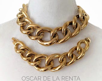 GIVENCHY Vintage G Chain Link Logo Bracelet - Etsy