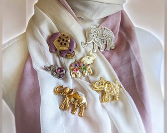 Jij kiest - 6 fantastische vintage OLIFANT figurale broches/pins - inclusief 1 niet-ondertekende Hattie Carnegie - Gebruik de kortingscode om meerdere te kopen