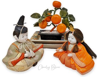 Pair Vintage Japanese Hina Dolls - Pr Vintage Gryphonware Ashtrays/Trinket Dishes - Mandarin Bonsai Jade Tree -  Choose Sets or Whole Group