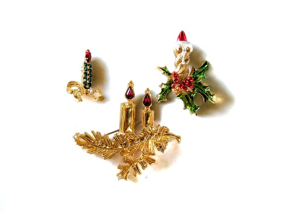 Épingle à Revers (pingle) Bougie De Noël - Accessoire Femme - Neuf (sans étiquette)