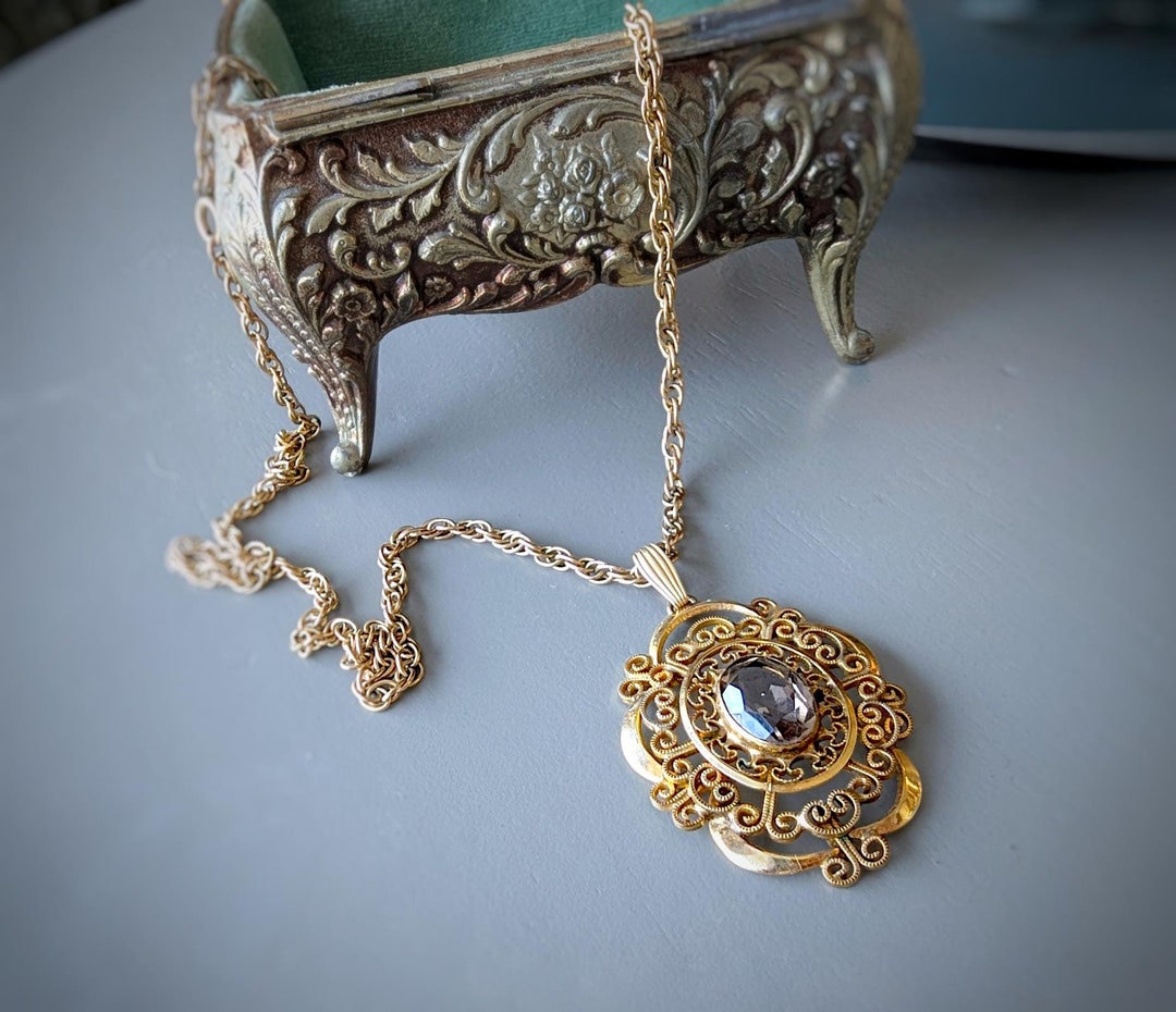 Pendentif En Nacre Vintage En Argent Sterling 925 Véritable