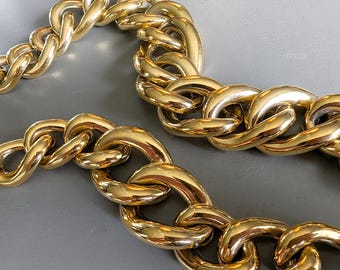 Vintage Givenchy Oscar De La Renta Gold Chain Necklace Bracelet