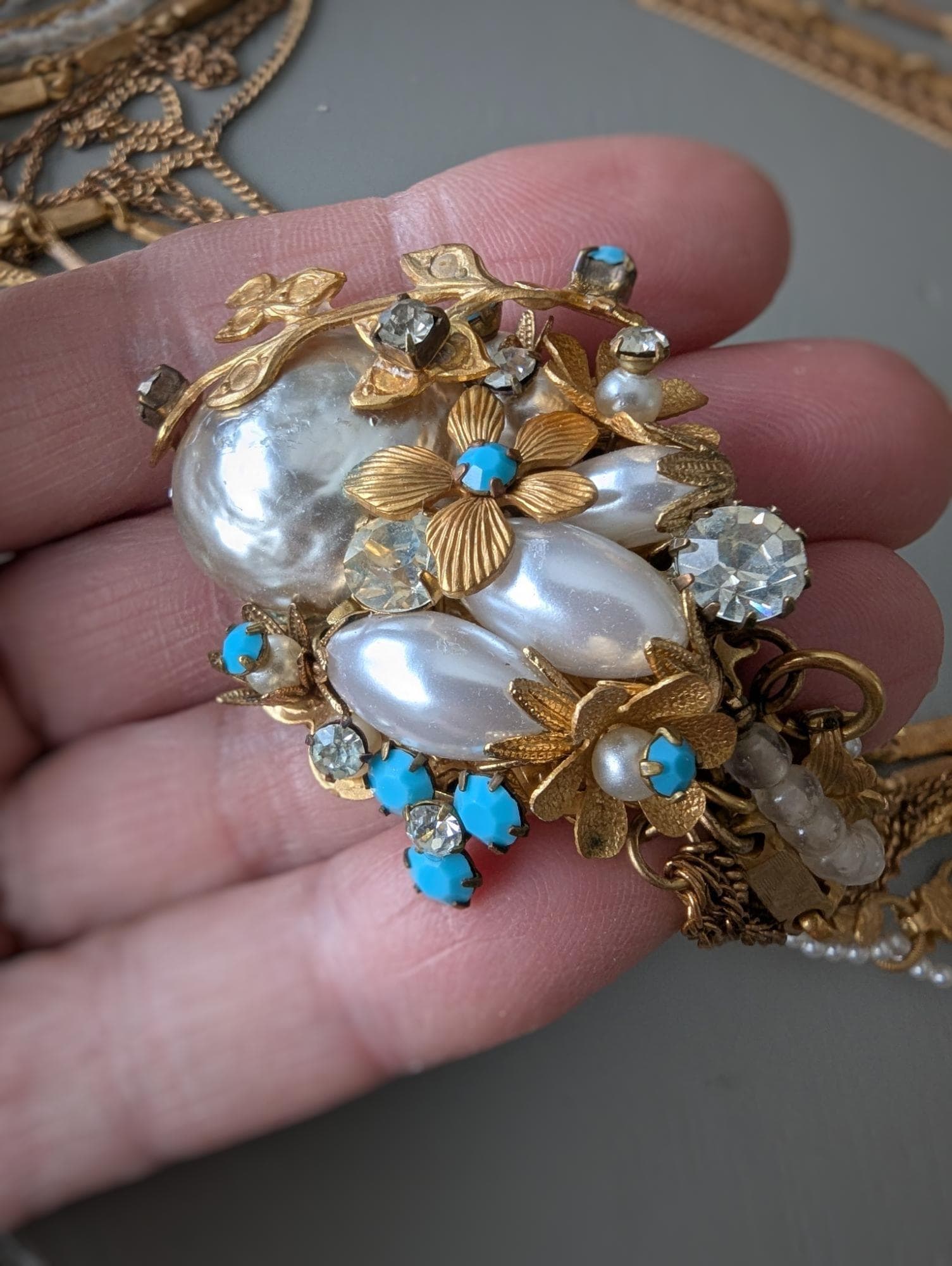 Vintage Miriam Haskell Multi-strand Necklace: Baroque Pearl Vintage Miriam Haskell Multi-strand Necklace: Baroque Pearl