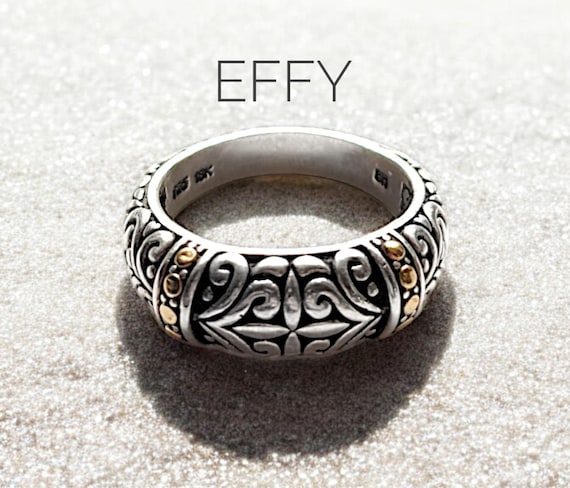 EFFY Balissima Sterling Silver & 18K Gold Ring - Size 7 - Etsy