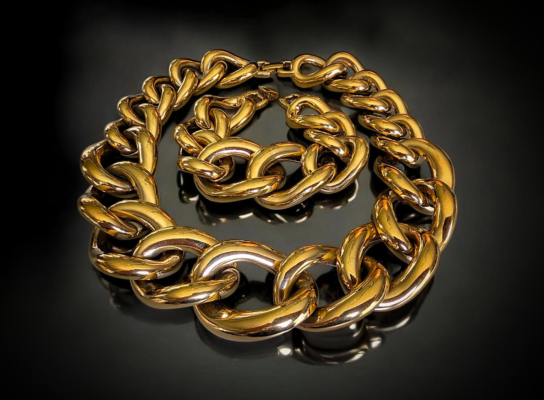 アクセサリー GIVENCHY Gold Chain Necklace bracelet Vintage Givenchy Oscar De La Renta Gold Chain Necklace Bracelet