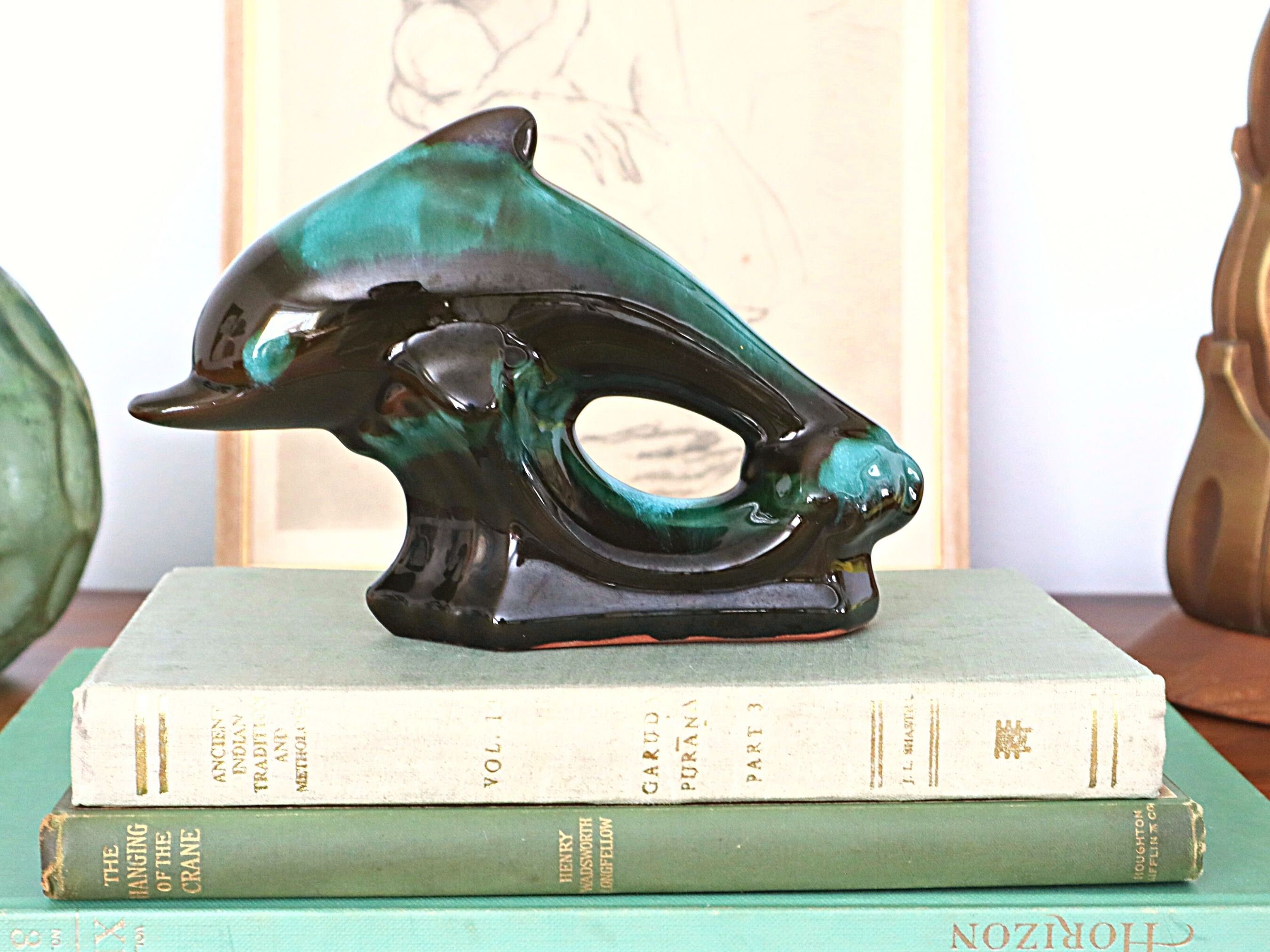 Vintage Blue Mountain Pottery Dolphin - Etsy