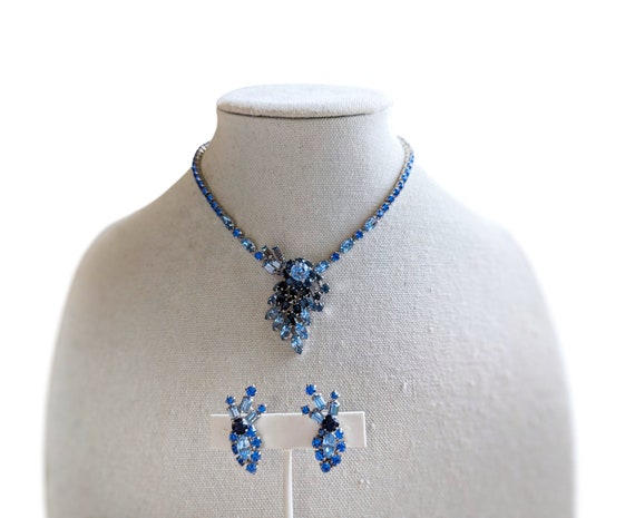 OUTSTANDING Shades of Blue Tiered Crystal Rhinest… - image 8