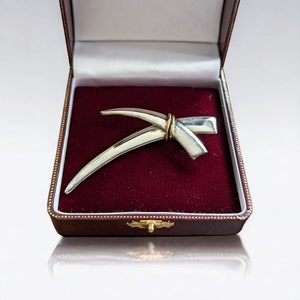 Modernist Vintage Sterling TAXCO Brooch, Signed  &quot;MEXICO TV-3  925&quot;