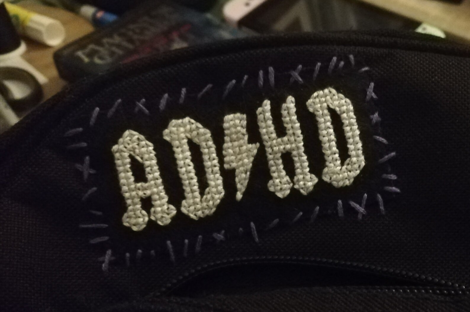 ADHD Patch in ACDC Logo Font - Etsy