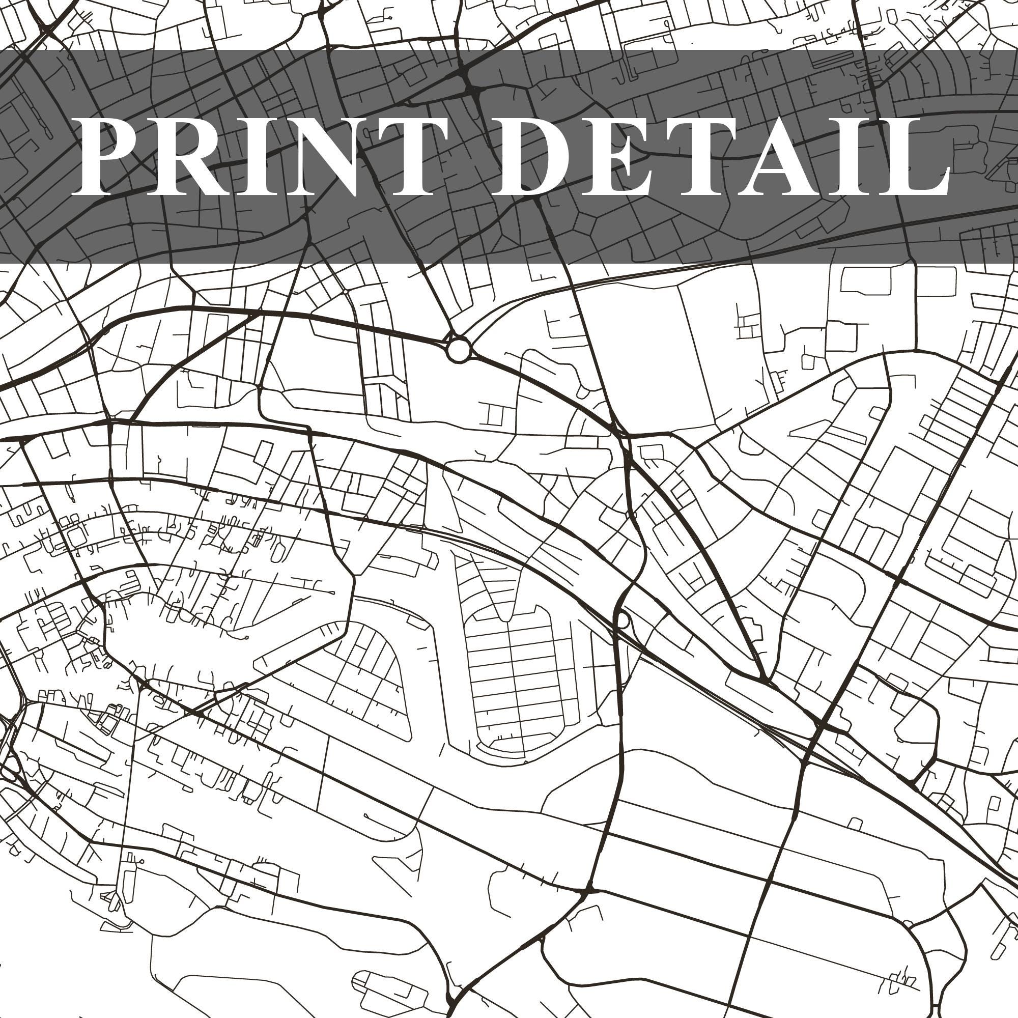Custom City Map Print, Personalized Town Art (digital Download) - Etsy