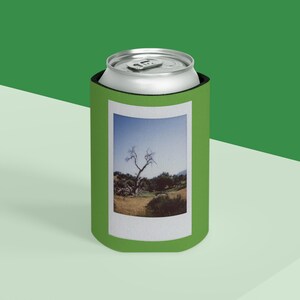 Vintage Tree Can Cooler Cozie - Unique Gift for Hikers and Nature Lovers, Koozie for Beer and Drinks, Nature Enthusiast Gift, Analog Film
