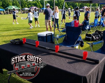 Stick Shots – Lacrosse Stick Shot Glass Holders (4-Pack) | Tailgate Game Day Must-Have | Lax Gift