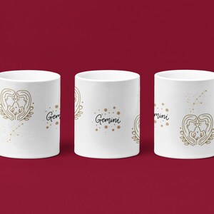 Gemini Zodiac Ceramic Mug - Astrology Gift, Unique Birthday Present, Horoscope Cup, Coffee Mug, Zodiac Sign Merchandise