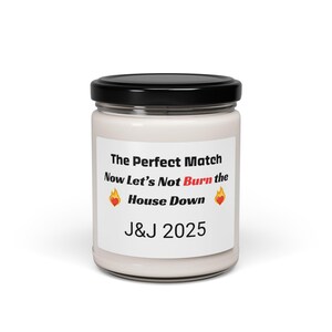 The Perfect Match - Scented Soy Candle, Personalized Gift, Wedding, Anniversary, Home Decor, Relaxation