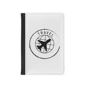 Airplane Passport Cover: Faux Leather Travel Wallet with RFID