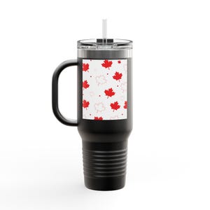 Maple Leaf Insulated Travel Mug: 40oz Stainless Steel Tumbler