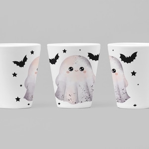Cute Jellyfish Latte Mug, Kawaii Coffee Cup, Halloween Gift, Spooky Kitchen Decor, Cute Mug for Kids