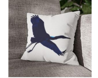Minimalist Bird Silhouette Pillowcase Cover – Nature Inspired Throw Pillow, Elegant Home Decor Gift (16x16, 18x18, 20x20)