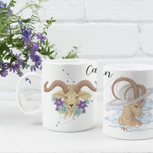 Capricorn Zodiac Mug, Personalized Astrology Cup, Gift for Zodiac Lovers, Horoscope Coffee Mug, Unique Birthday Present