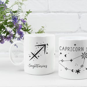 Zodiac Sign Coffee Mug: Celestial Horoscope Gift