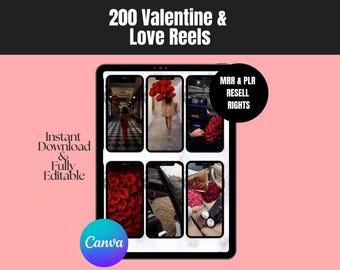 Valentine's Day Reels Bundle: Canva Templates for Instagram & TikTok (Digital Download)