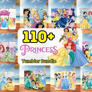 110+ Princess Tumbler Wrap Bundle | 20 oz Princess Tumbler PNG Image Sublimation | Princess Tumbler Tumbler Cup | Cartoon Tumbler Wrap