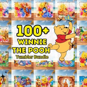100+ Pooh Tumbler Wrap Designs Bundle, Winnie The Pooh Sublimation Designs, 20 oz Pooh Tumbler Wrap PNG, Cartoon Tumbler Wrap, Pooh Wrap PNG