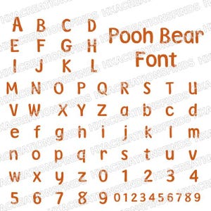 Ourson ours police, fichiers pour Cricut et Silhouette, anniversaire police ttf, otf, png, svg numérique téléchargement