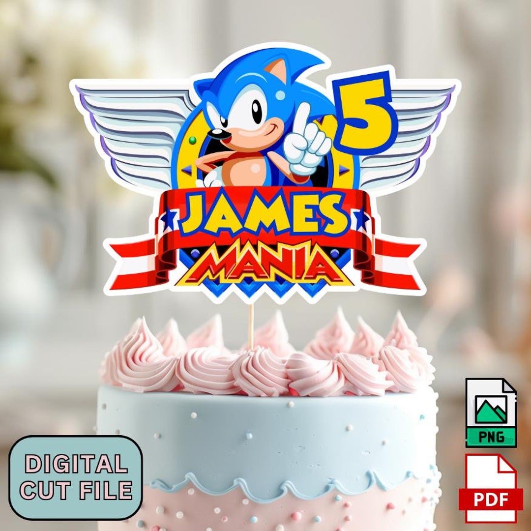 Printable Sonic the Hedgehog Cake Topper, Sonic Birthday Party Cake Topper, Sonic Kids ...