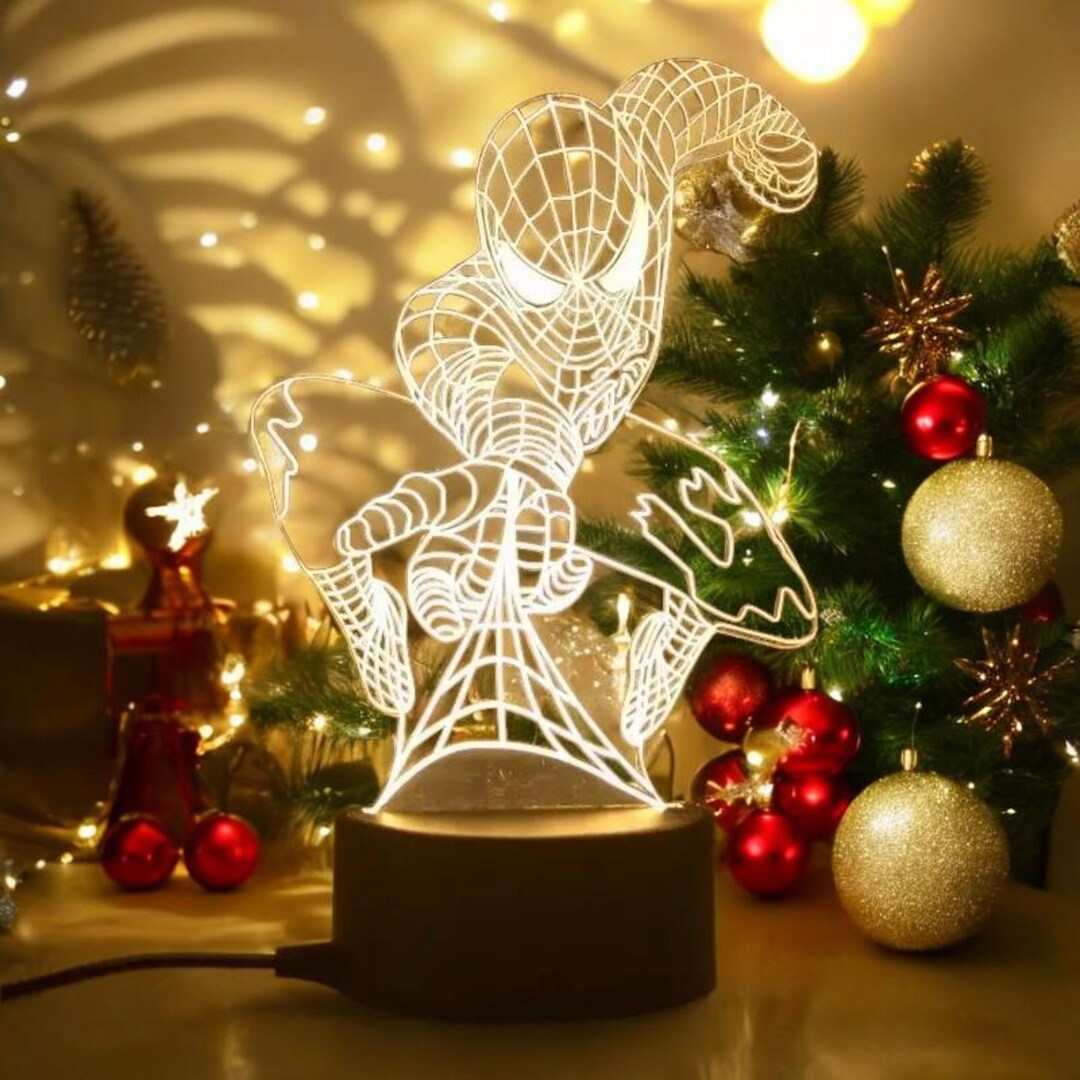 2pc Spiderman, Hulk, Marvel and Iron Man LED Night Light/christmas Gift ...