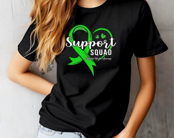 Support Squad SVG Mental Health Awareness Ribbon PNG Green Ribbon Cricut File Support Group Design Mental Health SVG Digital Download