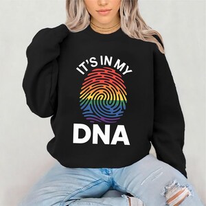 LGBT Pride Fingerprint Svg It&#39;s In My DNA Png LGBTQ Rainbow Clipart Digital Download Cricut Silhouette Sublimation Design Files