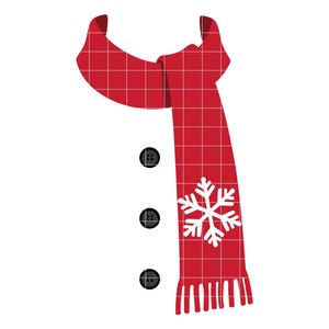 Cute Snowman Scarf Christmas SVG PNG, Winter Holiday Snowman SVG, Christmas Craft Decoration Png, Holiday Themed Clipart, Digital Download