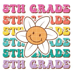 Groovy 5th Grade PNG, Back To School SVG, First Day of Fifth Grade PNG, First Day of School Shirts, Back to School Gifts