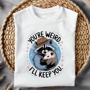 Custom You're Weird, I'll Keep You Raccoon Christmas Gift Ceramic Double Side