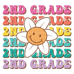 Groovy 2nd Grade PNG, Back To School SVG, First Day of Second Grade PNG, First Day of School Shirts, Back to School Gifts