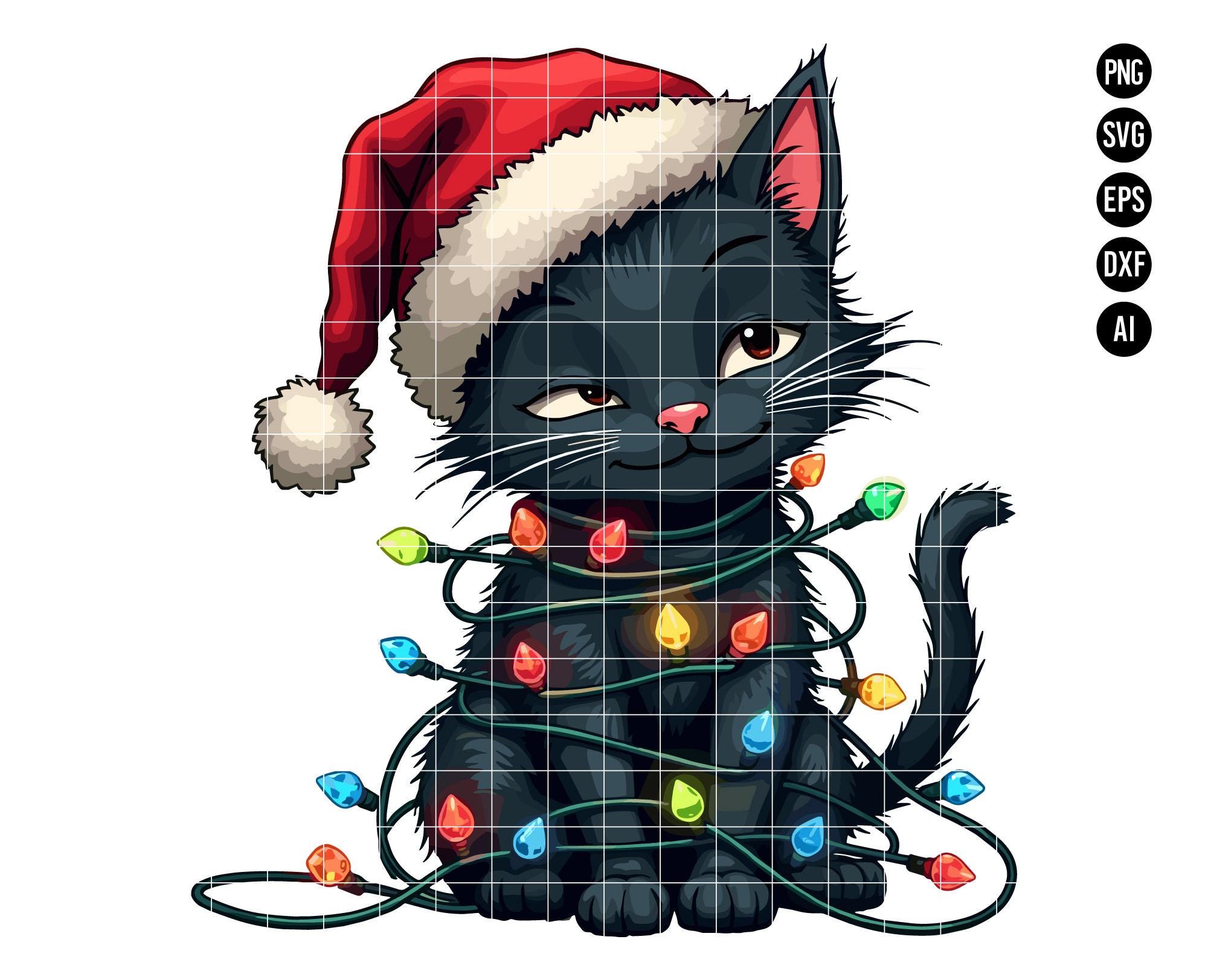 Gato Camisetas De Navidad Con Luces Gato Luces De Navidad México, image size:2000x1623