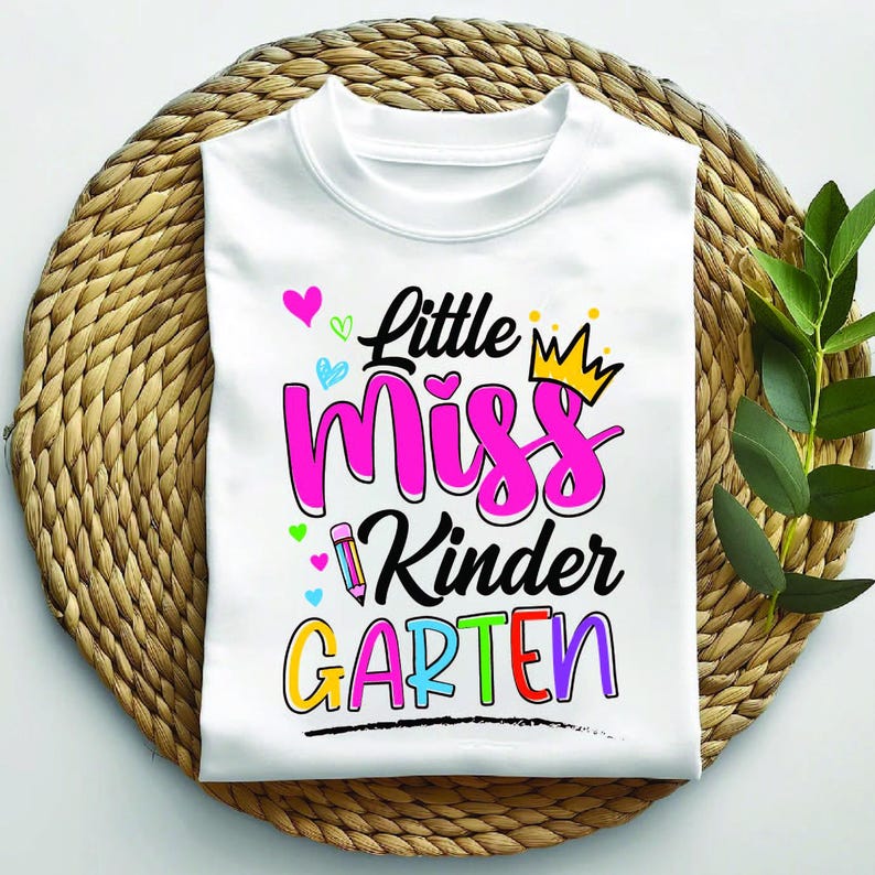 Little Miss Kindergarten SVG, Back to School PNG, Cut File (digital ...