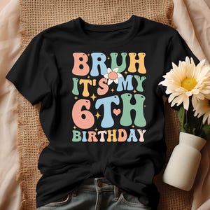 Bruh It’s My 6th Birthday Backdrop Banner - Blue Black Theme, 4.92x3.28ft For Photo Booth - View #11