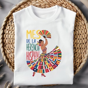 Mes De La Herencia Hispana SVG, Hispanic Heritage Month PNG, Festive ...