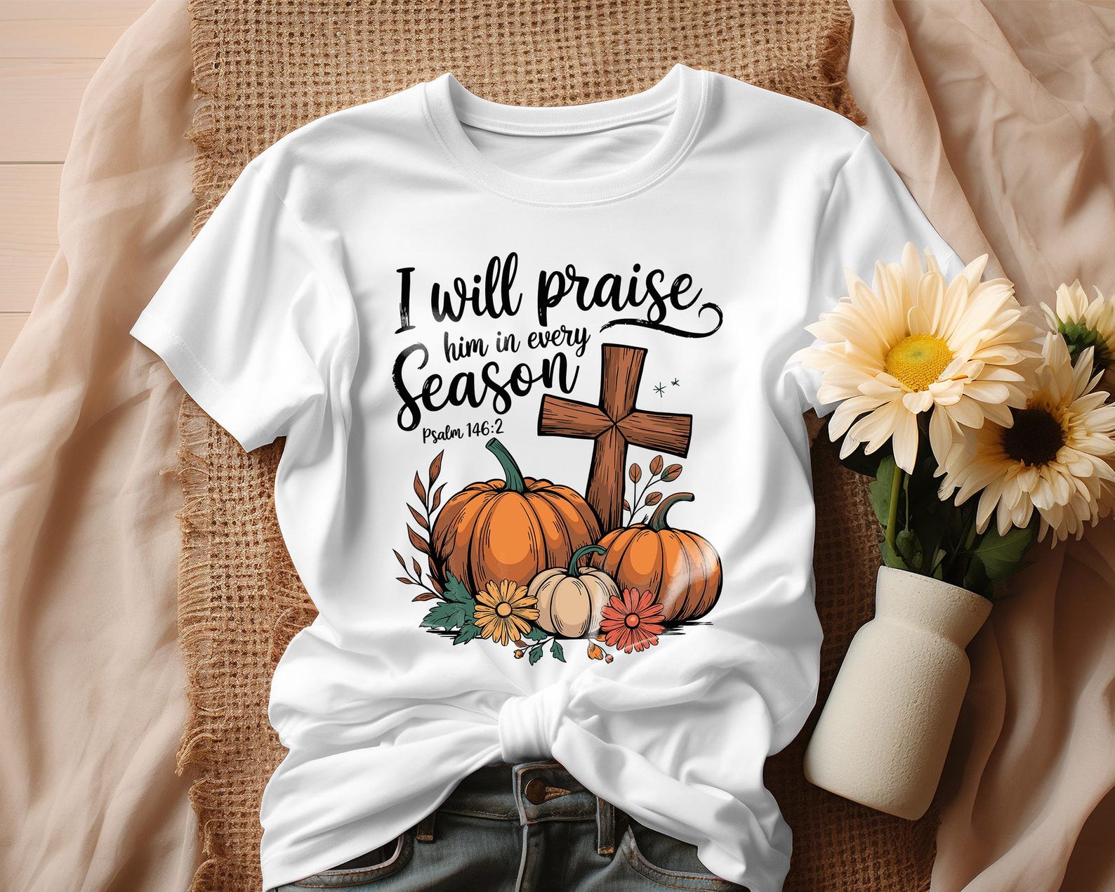 I Will Praise Him Pumpkin Graphic Tee main image 0